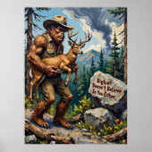 Poster Le fardeau du croyant : une position de Bigfoot (Devant)