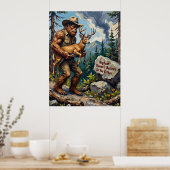 Poster Le fardeau du croyant : une position de Bigfoot (Cuisine)
