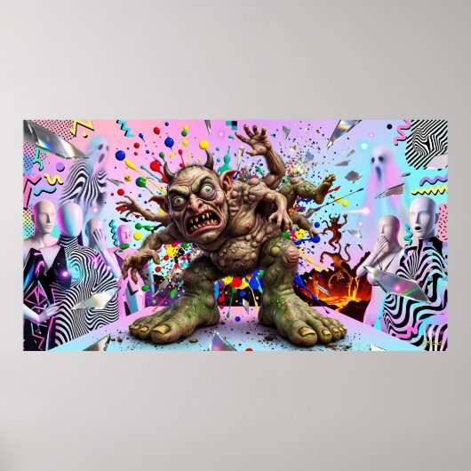 Poster Le farfadet de Memphis Design (Devant)