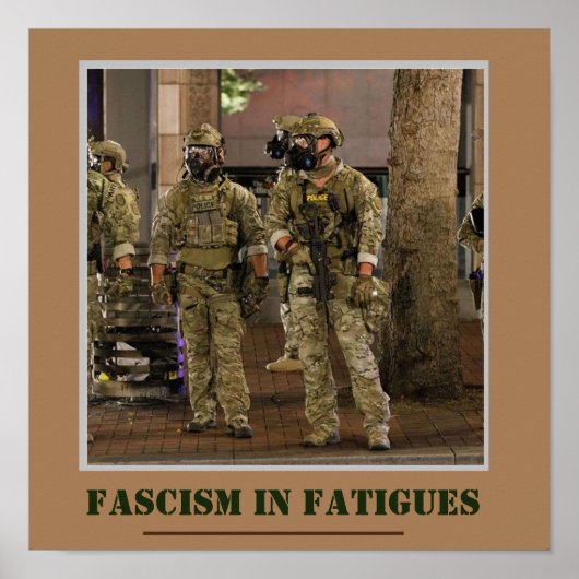 Poster Le fascisme à Fatigues (Devant)