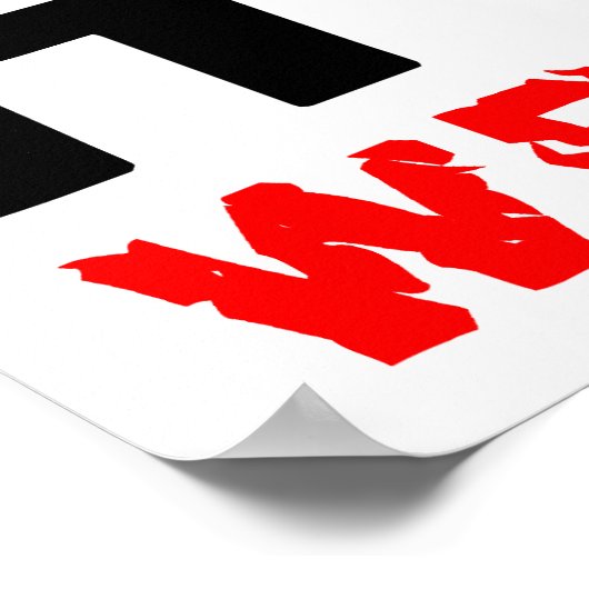 Poster Le Fascisme Dans Un Drapeau ! (Coin)