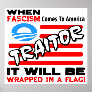 Poster Le Fascisme Dans Un Drapeau !