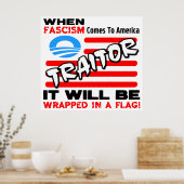 Poster Le Fascisme Dans Un Drapeau ! (Cuisine)