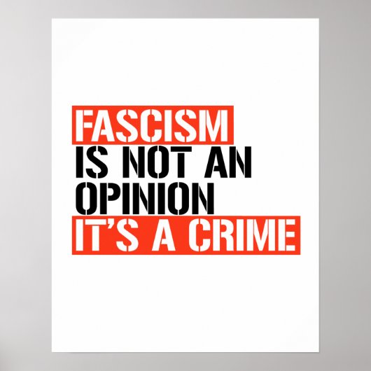 Poster Le fascisme n'est pas une opinion (Devant)