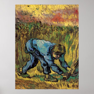 Poster Le Faucheur à la faucille par Vincent van Gogh