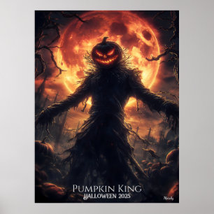 Poster Le Faucheur Citrouille Réveille Halloween
