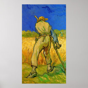 Poster Le Faucheur (d'après Millet) par Vincent van Gogh