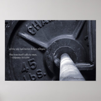 Poster Le fer lui-même appelle les hommes.