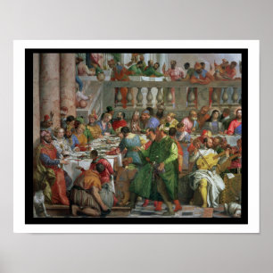 Poster Le festin de mariage chez Cana, détail de régaler