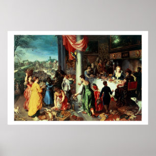 Poster Le festin d'hiver, recueillant à l'état bavarois