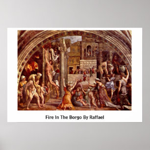 Poster Le feu dans le Borgo par Raffael