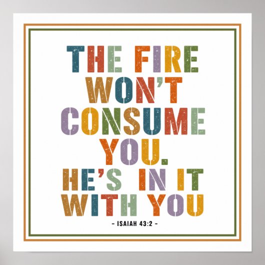 Poster Le feu ne te consumera pas Il est avec toi (Devant)