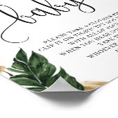 Poster Le feuillage feuille tropical ne dit pas le jeu de (Coin)