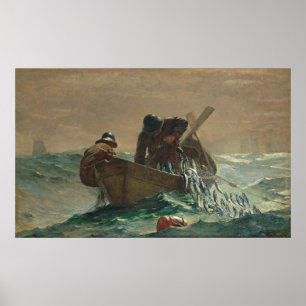 Poster Le filet d'harengs, par Winslow Homer