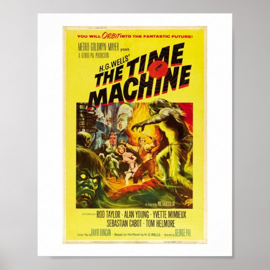 Poster Le film Time Machine des années 1960 (Devant)