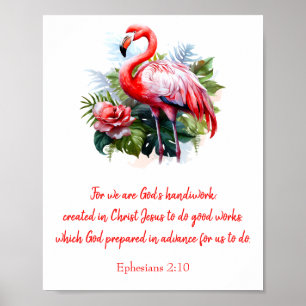 Poster Le Flamant rose de Handiwork de Dieu