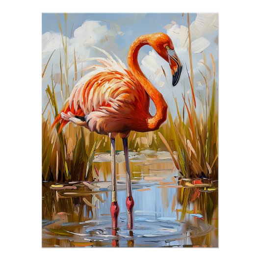 Poster Le Flamant rose sauvage (Devant)