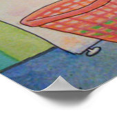 Poster Le Flamant rose Whimsical Rose Fait De La Lessive (Coin)