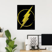 Poster Le Flash | Emblème de la poitrine jaune (Bureau à domicile)