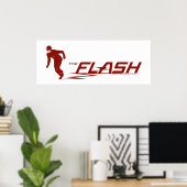 Poster Le Flash | Logo du nom du super héros (Bureau à domicile)