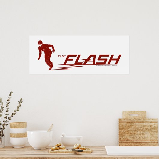 Poster Le Flash | Logo du nom du super héros (Cuisine)