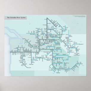 Poster Le fleuve Columbia 18 x 24