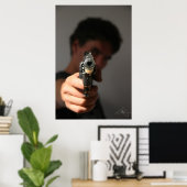 Poster Le flingue de l'amour qui tue. (Bureau à domicile)