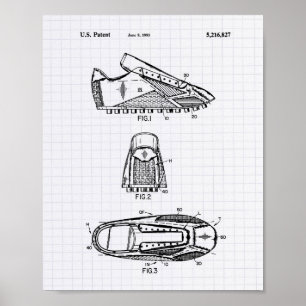 Poster Le football chausse l'art de 1993 brevets - Peper