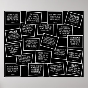 Poster Le football cite le collage en noir et blanc
