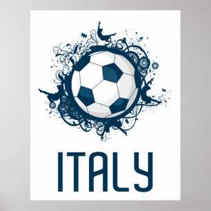 Poster Le football de l'Italie