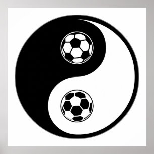 Poster Le football de Yin Yang