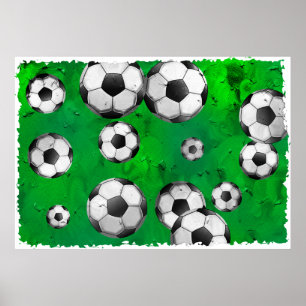 Poster Le football grunge