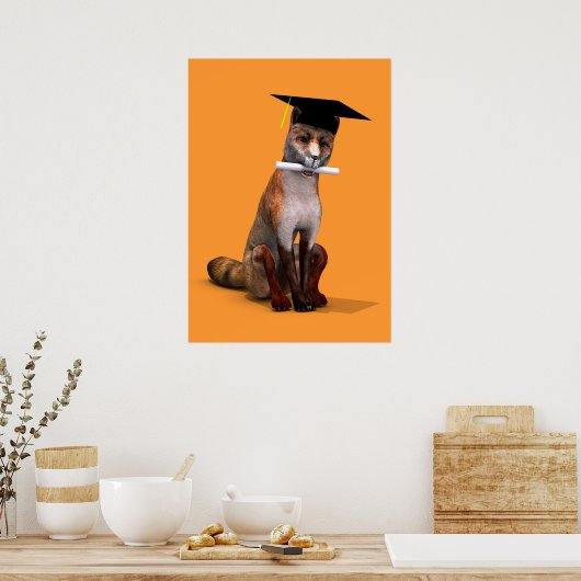 Poster Le Fox Le Plus Intelligent Du Campus (Cuisine)