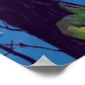 Poster Le foxglove avec papillon dans la peinture des boi (Coin)