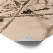 Poster Le froid de l'hiver sur les Feuilles morts sur une (Coin)