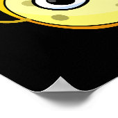 Poster Le fromage est Grate Funky Food Pun Dark BG (Coin)