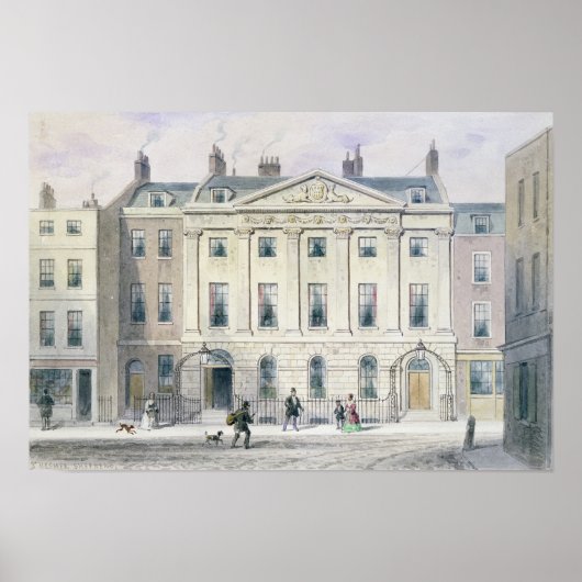 Poster Le front est de Skinners' Hall, 1851 (Devant)