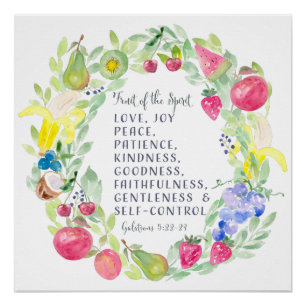 Poster Le fruit de l'art de chrétien d'esprit