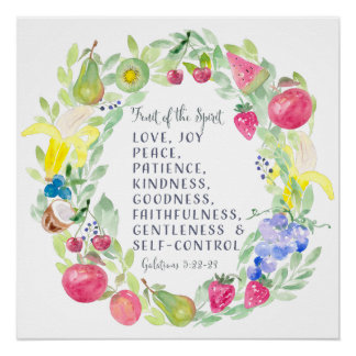 Poster Le fruit de l'esprit art chrétien