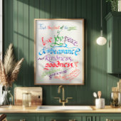 Poster Le fruit de l'Esprit Bible Verse