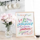 Poster Le fruit de l'Esprit Bible Verse