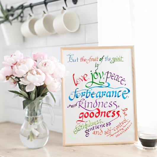 Poster Le fruit de l'Esprit Bible Verse