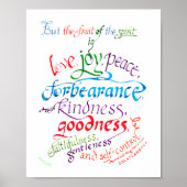 Poster Le fruit de l'Esprit Bible Verse (Devant)