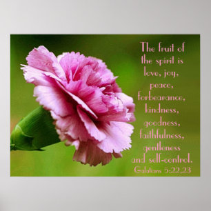 Poster Le fruit de l'esprit du verset de la bible rappell