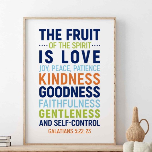 Poster Le Fruit De L'Esprit Est Amour, Galates 5:22-23