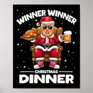 Poster Le gagnant de Trump Dîner turc Drôle Trump Chri