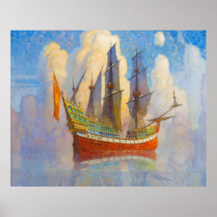 Poster Le galion d'or de Newell Convers Wyeth