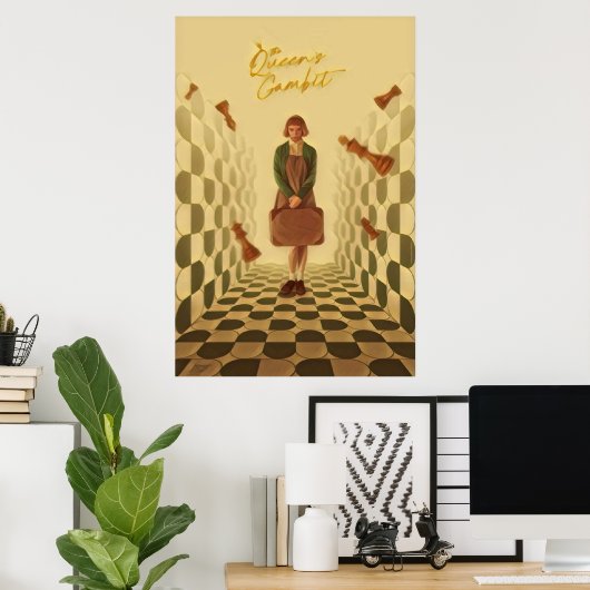 Poster Le Gambit des reines (Bureau à domicile)