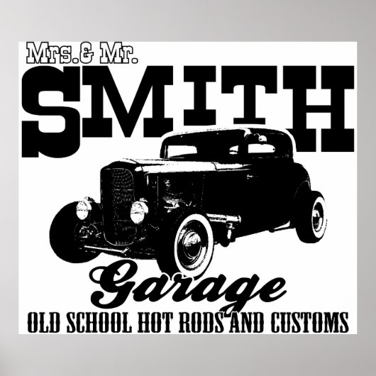 Poster Le garage de Mme & M. Smith (Devant)