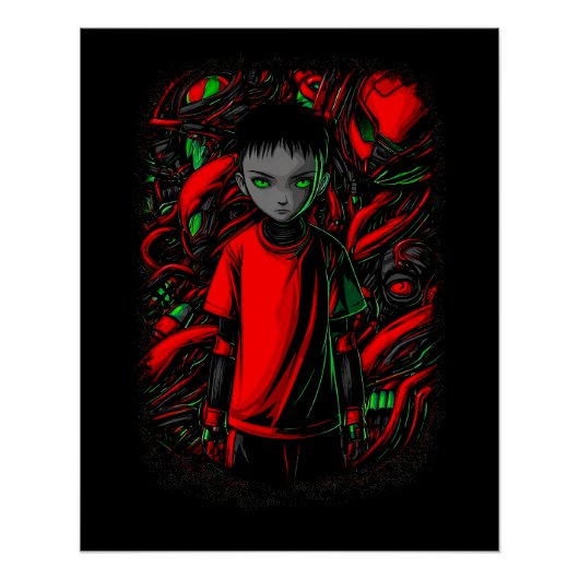 Poster Le Garçon et les Machines (Devant)